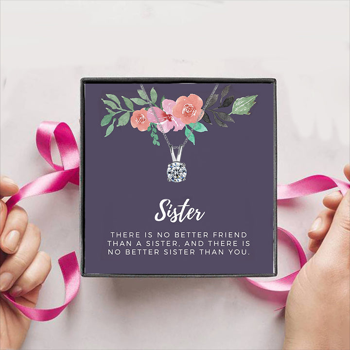 There is No Better Friend Than a Sister Gift Box + Necklace (5 Options to choose from)