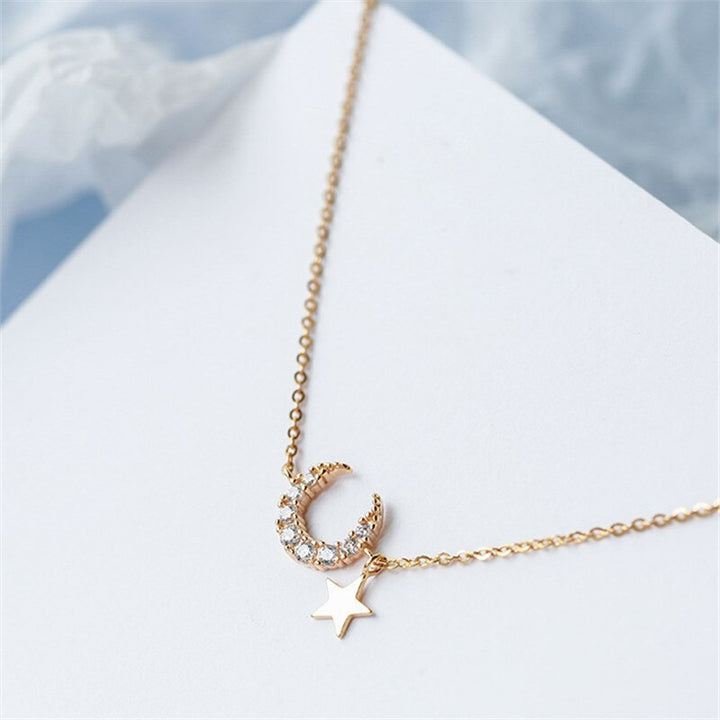 OBEAR Silver Plated  Girlfriend Bracelets  Zirconia Moon Star Romantic Bracelet Women Female Birthday Gift